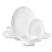 Corelle Winter Frost White, 12 pcs Dinnerware Dining Set for 4, Livingware