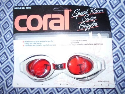 Coral Speed Racer Swim Goggles