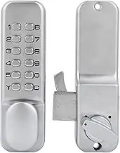 AKLOSIPY Mechanical Lock for Sliding Door Keyl Access 11 Digits Password Lock Zinc Oy Home Security for Kitchen Office Balcony