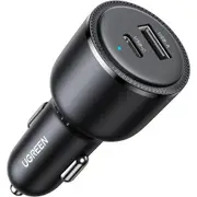 UGREEN PD 63W Car Charger - USB-C & USB-A - PSS 45W Super Fast Charging 2.0 + QC 18W - Dual Port Charger for Galaxy S23/S22/S21/S20/Note 20 Series, iPhone/iPad/MacBook [UG-35023]