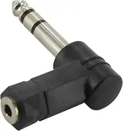 3.5mm to 6.35mm 1/4-Inch Right Angle Stereo Audio Adaptor