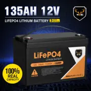 MOBI 135AH Lithium Iron Phosphate Battery 12V LiFePO4 Rechargeable 4WD RV Li-Ion