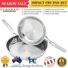 Scanpan 2-Piece Impact Stainless Steel Frying Fry Pan Set Suits for All Cooktops