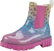 [Harssidanzar] Womens Ankle Rain Boots Waterproof Chelsea Boots,Anti-Slipping Rainboots and Garden Shoes for Ladies with Comfortable Insoles HL211US