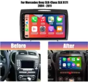 9 In Android 13 Car Carplay Radio GPS NAVI Stereo Compatible for Benz SLK 04-10
