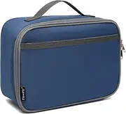 FlowFly Kids Lunch Box Insulated Soft Bag Mini Cooler Back to School Thermal Meal Tote Kit for Girls, Boys,Cyan