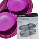 TUPPERWARE MICROWAVE BREAKFAST MAKER SET w/ EGG INSERTS Omelets or Poached Eggs