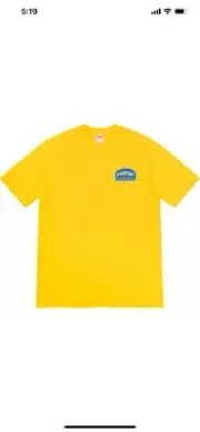 Supreme Chrome Tee Yellow ( T Shirt ) FW20T45 Brand New Sealed In Bag Size Large