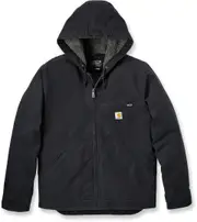 Carhartt Relaxed Fit Washed Duck Sherpa Lined Jacket, black, Size M for Men