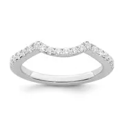 0.40ct. CZ Solid Real 14k White Gold Wedding Wedding Band Ring