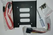 Single Metal SSD Mounting Bracket Adapter 2.5 to 3.5 Kit w/SATA & Power Cables