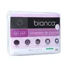 Bianca Comfort In Cotton Quilted Mattress Protector Double Bed White 230gsm