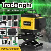 Traderight 3D 12 Line Measure Tripod 360 Laser Level Green Self Leveling