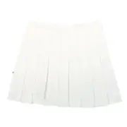 Women Girls School Pleated Skirt Summer High Waist Tartan Short Skirt - White