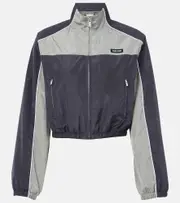 [Miu Miu] Miu Miu Technical cropped track jacket AU 16 blue