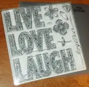 CTMH S1705 LIVE, LAUGH, LOVE ~ 1 3/4" Floral Decorated Words