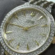 Bulova Phantom Women's Quartz Crystal Accent Silver Gold Watch 32mm 98L263