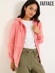 FatFace Amy Blush Pink Zip Through Hoodie (E79244) | $111