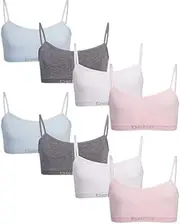 [bebe] Girls' Underwear Set - Seamless Cami Training Bra and Matching Panties (8 Piece)