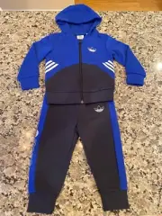 Adidas SPRT Collection Full-Zip Hoodie Set Royal 2T