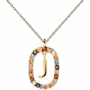 PDPaola Letter 18k Gold Necklace J