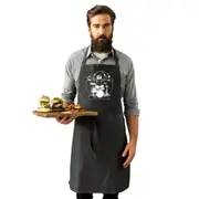 Leonardo Drummer Music White - Funny Novelty Kitchen Adult Apron