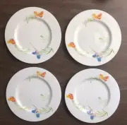VERA for Mikasa Mariposa BUTTERFLY 7.5” Luncheon/Salad Plates NOS Boxed Orig Pkg