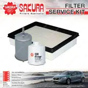 Sakura Oil Air Fuel Filter Service Kit for Volkswagen Golf 1J 1.6L 09/98-02/02