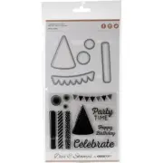 Decorative Dies And Stamp Set Party Time(5 Piece)