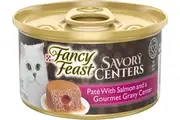 Fancy Feast Savory Center Wet Cat Food Pate w/ Salmon & Gourmet Gravy 24 x 85g