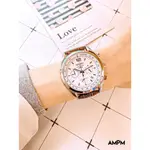 全新現貨 SEIKO SSB095P1 精工錶 45MM 三眼計時 白面盤 咖啡皮錶帶 男錶女錶