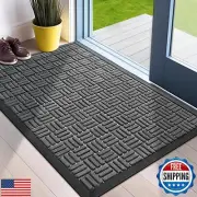 Mibao Front Door Mat, Heavy Duty Durable Welcome Mat for Outdoor Indoor, Dirt