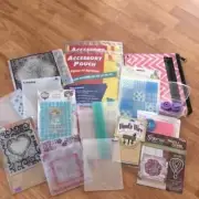 ARTS & CRAFTS supplies, card making kits , 3 accessories pouches , flower making