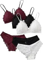 [Generic] Women's Sexy Lingerie Set Lace Matching Bra and Panty Set