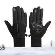 [ノーブランド品] Waterproof Touch Screen Ski Gloves, Windproof Touch Screen Gloves | Waterproof Touch Screen Snow Mitten with Pocket, Anti-Slip Riding Snowboard Gloves for Cold Weather for Hiking, Running, Cycling
