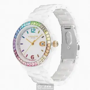 【COACH】COACH蔻馳女錶型號CH00167(白色錶面白錶殼白陶瓷錶帶款)