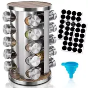 Rotating Spice Rack Organizer with Jars(20Pcs), Seasoning Organizer for Cabin...