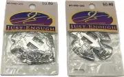Just Enough Silver Tone Conchos Lot Pack of 3 Arrowhead & Pack of 3 Thunderbirds