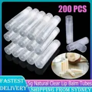 200PCS Empty Lip Balm Lip Gloss Tubes Lipstick Stick Tube Bottle Container Clear