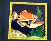 Triggerfish 4" x 4" NEW Tile Trivet Wall Tile Coaster Sealife Nautical Tropical