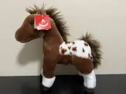 Aurora Dakota 10” Pinto Horse Pony Plush Brown White Stuffed Appaloosa NWT