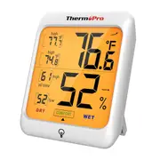 ThermoPro TP53 Hygrometer Humidity Gauge Indicator Digital Indoor Thermometer with Backlight