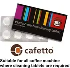 CAFETTO CINO CLEANO CLEANING TABLETS Espresso Coffee Machine Cleaner 8 Tablet