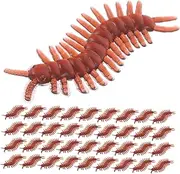 Kisangel 100pcs Realistic Fake Centipede Simulated Prank Props for Halloween Decorations Garden Decor and Parties Versatile Fun for All Occasions