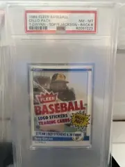 1984 Fleer Cello Tony Gwynn Top Reggie Jackson back PSA 8