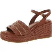 Franco Sarto Womens Peachy Red Wedge Sandals Shoes 6 Medium (B,M) BHFO 7838