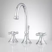 Signature Hardware 918894 Melanie 1.2 GPM Widespread Bathroom Faucet with Large