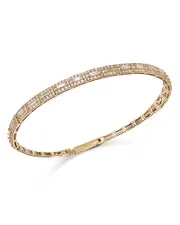 Bloomingdale's Fine Collection Diamond Baguette & Round Flexible Bangle Bracelet in 14K Yellow Gold, 2.0 ct. t. w.