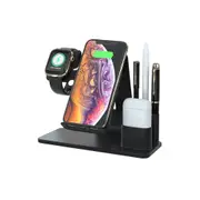 Three-in-One Charging Dock with Wireless Charging and pen holder for iPhone