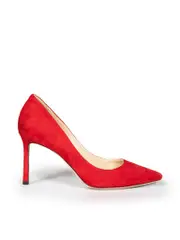 Red Pointed Toe Suede Pumps